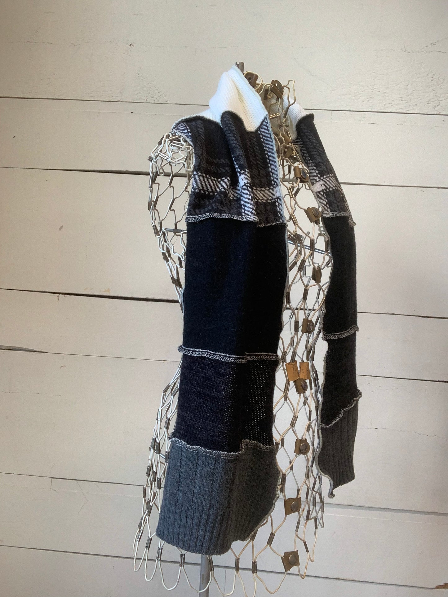 Foulard noir et carreaux