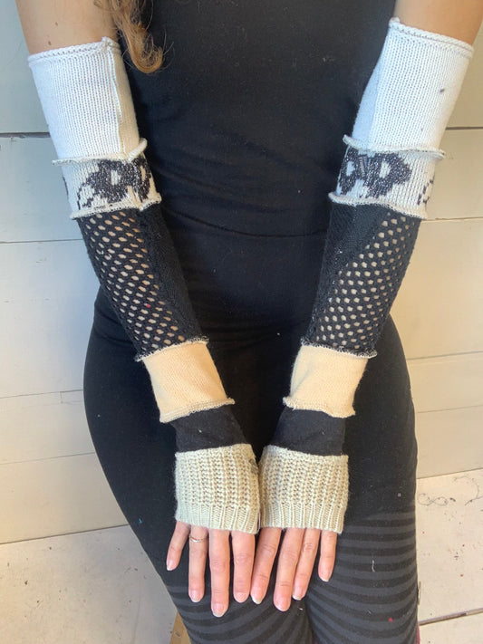Manche noir et beige