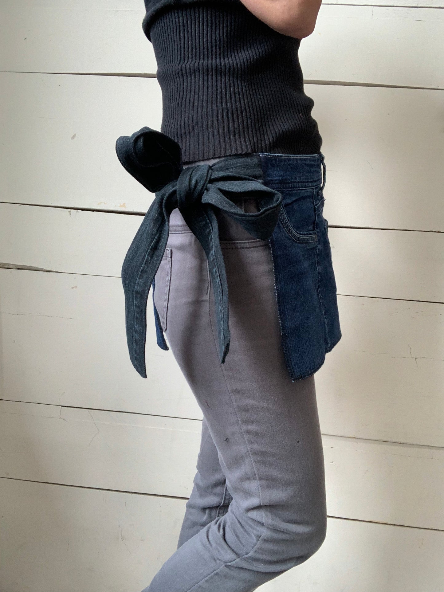 TABLIER JEANS FONCÉS BLEU