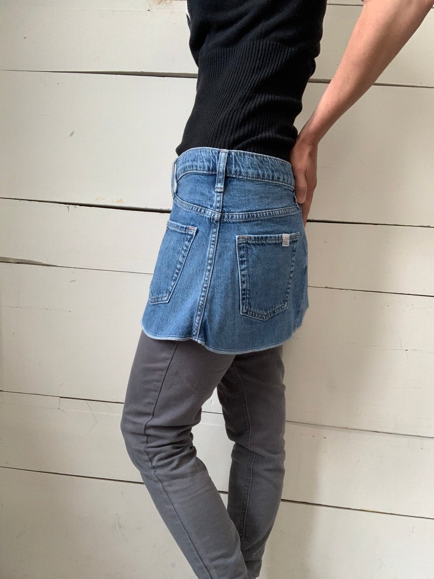 TABLIER JEANS BLEU MOYEN