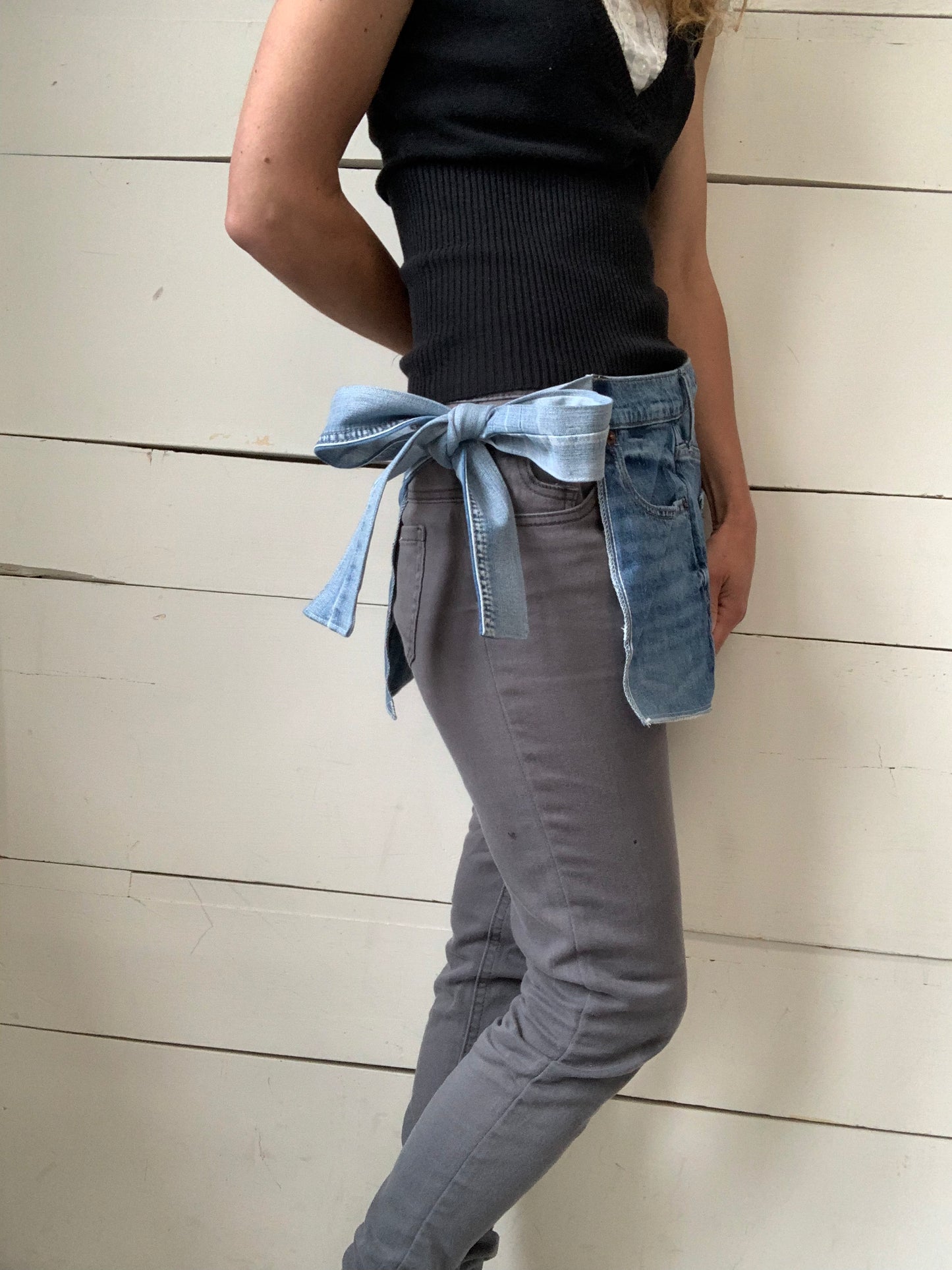 TABLIER JEANS BLEU MOYEN