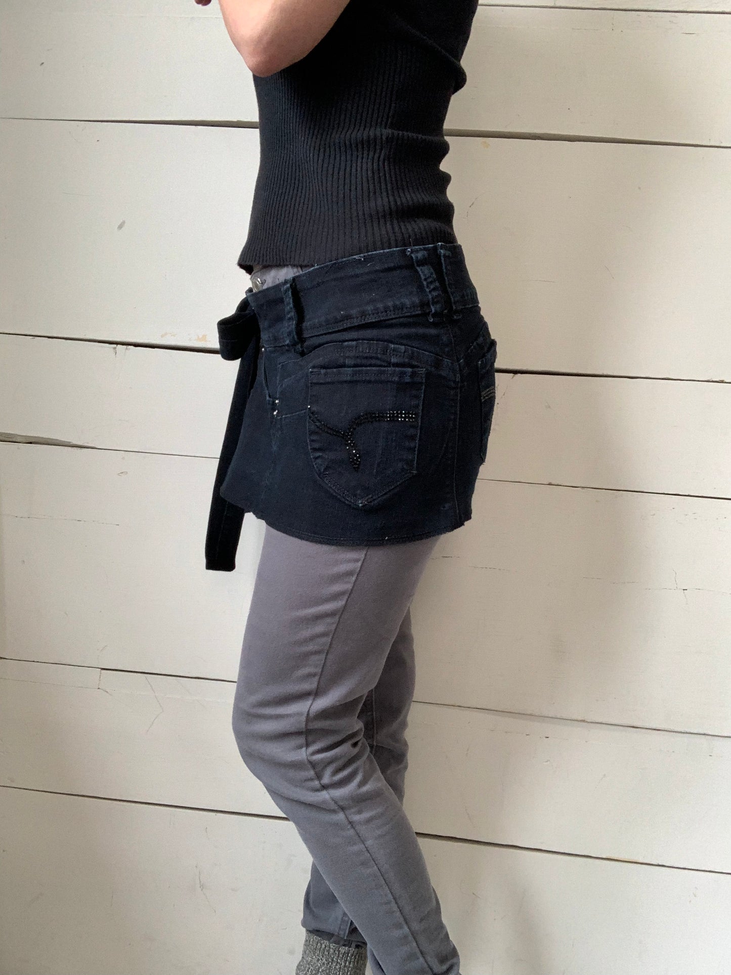 TABLIER JEANS NOIR FONCÉS
