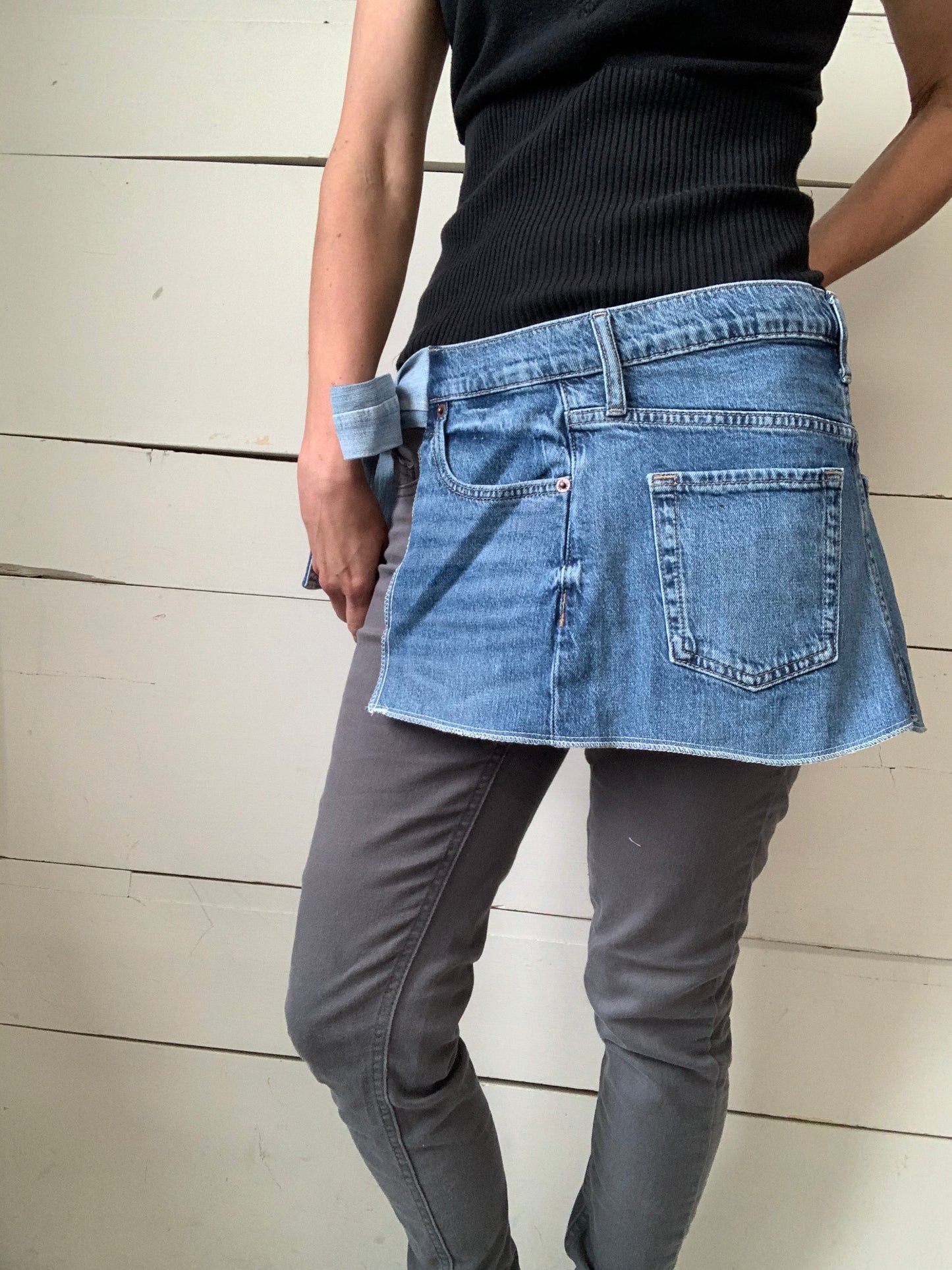 TABLIER JEANS BLEU MOYEN