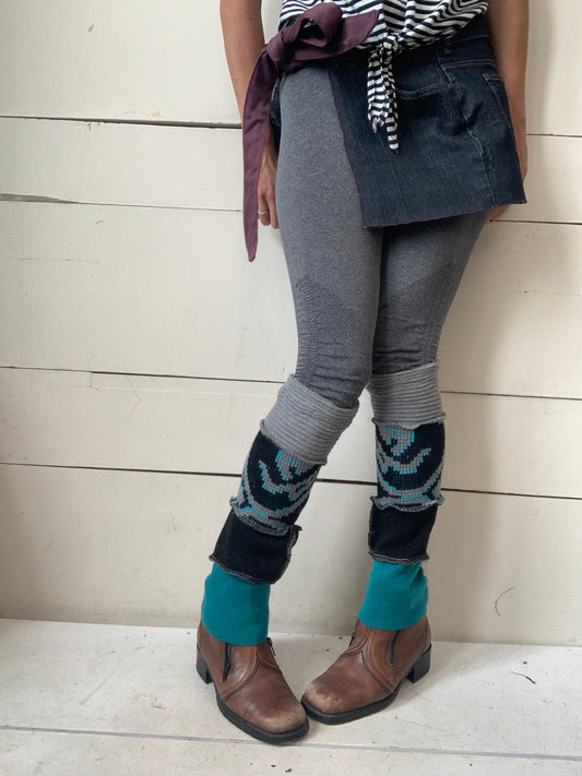 Jambière courte turquoise d’amour