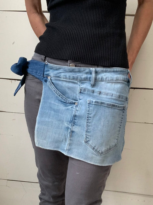 TABLIER JEANS BLEU PALE