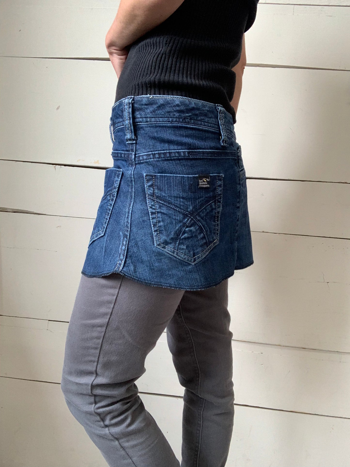 TABLIER JEANS FONCÉS BLEU