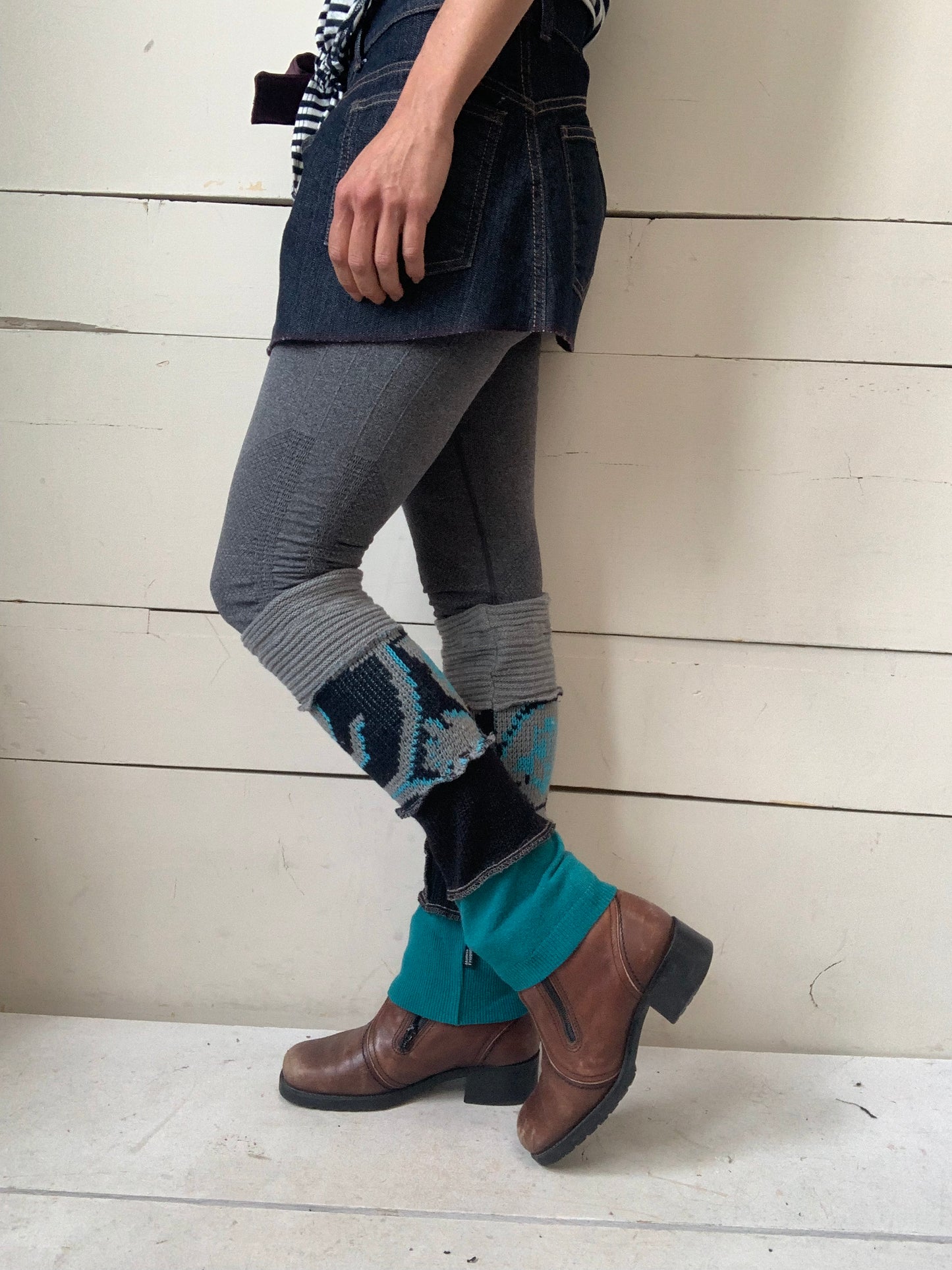 Jambière courte turquoise d’amour