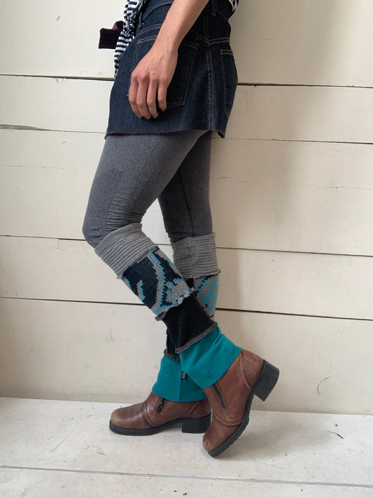 Jambière courte turquoise d’amour