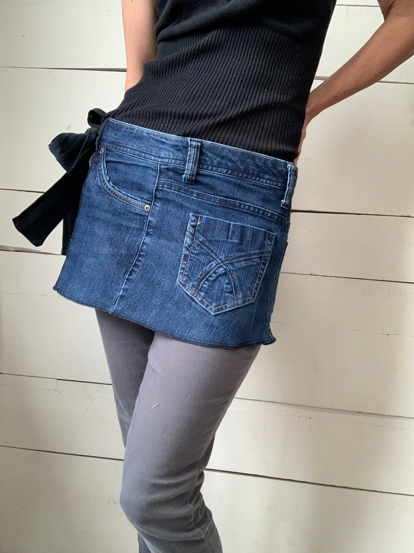 TABLIER JEANS FONCÉS BLEU
