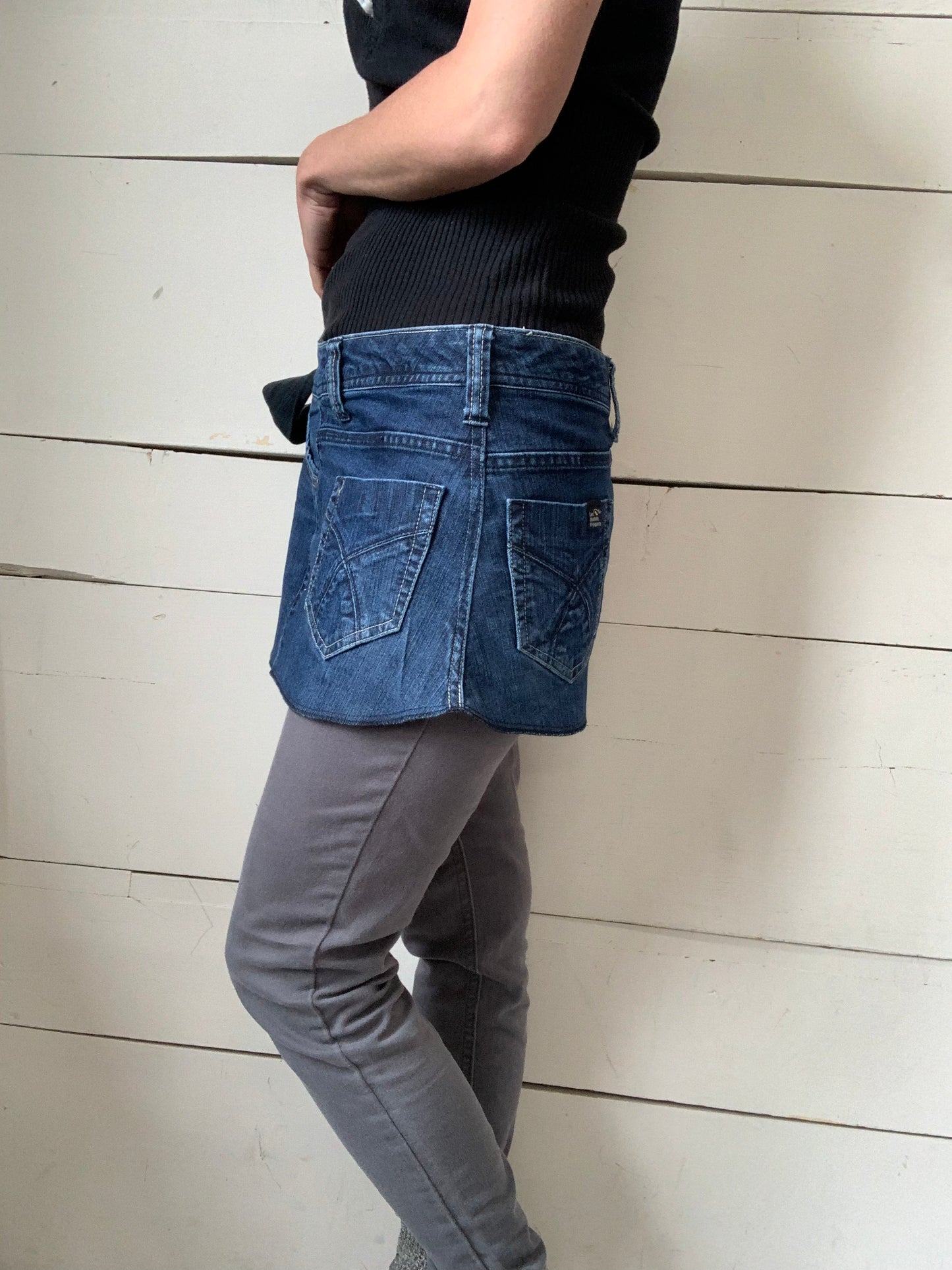 TABLIER JEANS FONCÉS BLEU