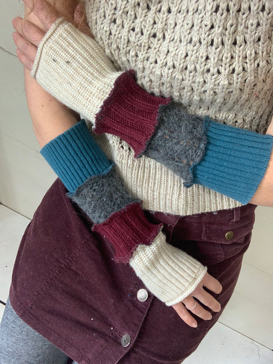 Poignet turquoise et bourgogne