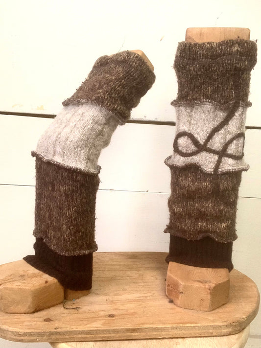 Jambière d'enfant beige et brun