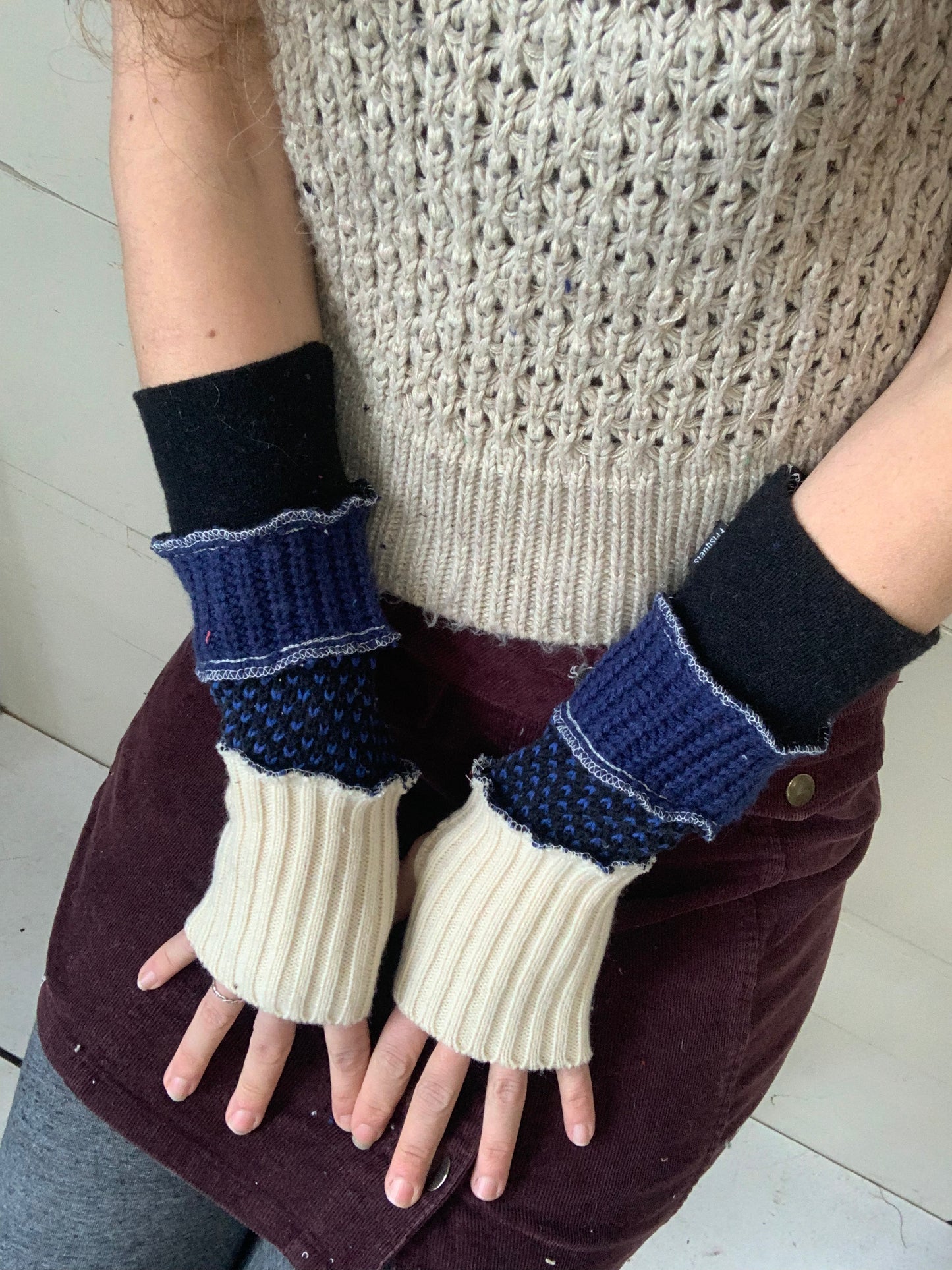 Poignet bleu textures