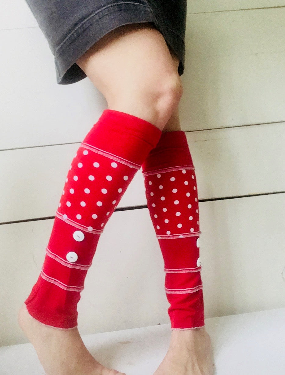 Light red with white dots