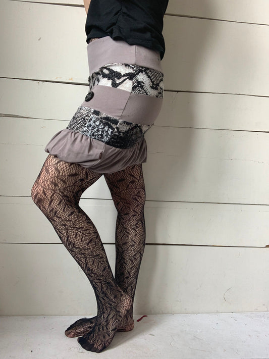 BEIGE AND PATTERNED SKIRT (M-L)